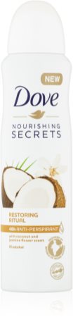 Dove Nourishing Secrets Restoring Ritual spray anti-perspirant cu o eficienta de 48 h