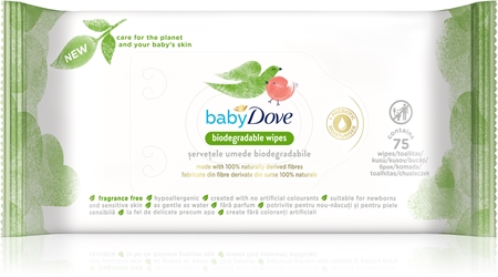 Dove Baby Biodegradable Wipes detské jemné vlhčené obrúsky