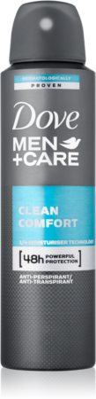Dove Men+Care Clean Comfort déodorant anti-transpirant en spray 48h