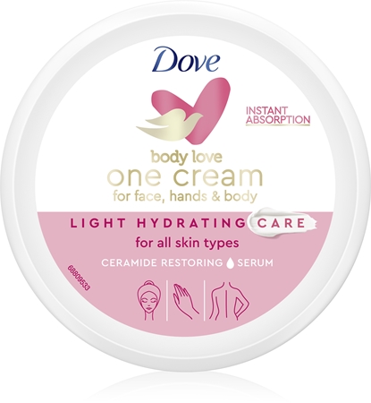 Dove Body Love Light Hydratation Light Cream for body and face
