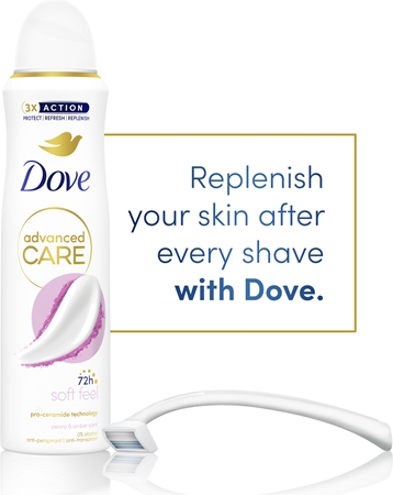 Dove Advanced Care Soft Feel antiperspirant v pršilu