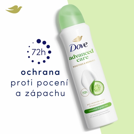 Dove Advanced Care Cucumber & Green Tea deodorant sprej