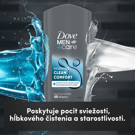 Dove Men+Care Clean Comfort sprchový gél na tvár, telo a vlasy