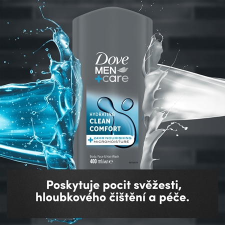 Dove Men+Care Clean Comfort sprchový gel na obličej, tělo a vlasy