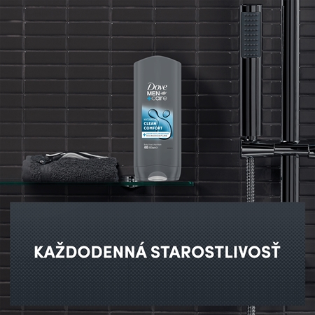 Dove Men+Care Clean Comfort sprchový gél na tvár, telo a vlasy