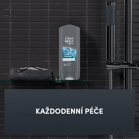 Dove Men+Care Clean Comfort sprchový gel na obličej, tělo a vlasy