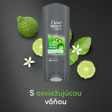 Dove Men+Care Extra Fresh sprchový gél na telo a tvár
