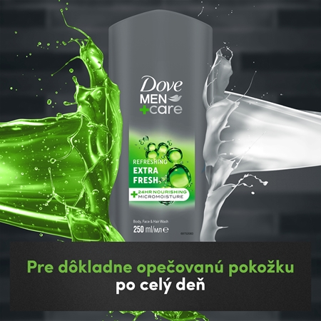 Dove Men+Care Extra Fresh sprchový gél na telo a tvár
