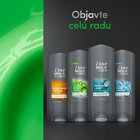 Dove Men+Care Extra Fresh sprchový gél na telo a tvár