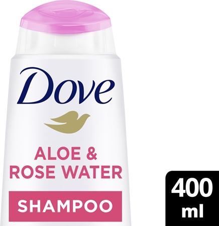 Dove Aloe & Rose Water champô para hidratação e brilho