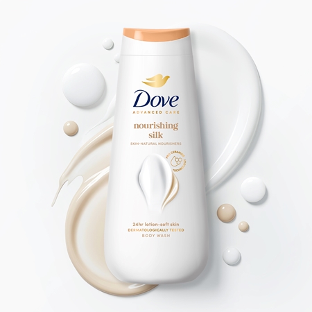 Dove Advanced Care Nourishing Silk feuchtigkeitsspendendes Duschgel