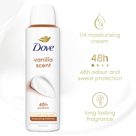 Dove Vanilla Scent Antiperspirant spray