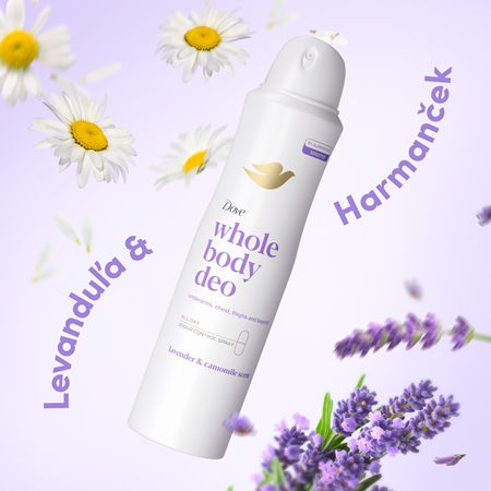 Dove Lavender & Chamomile dezodorant v spreji na telo