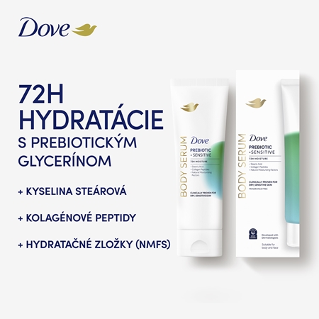 Dove Prebiotic telové sérum pre obnovu kožnej bariéry