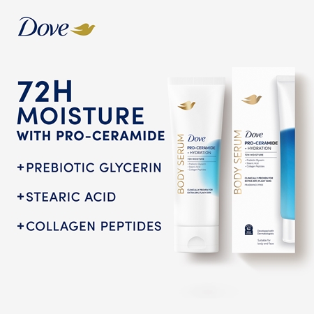Dove Hydration Pro-Ceramide Body Serum for hydrating and firming skin
