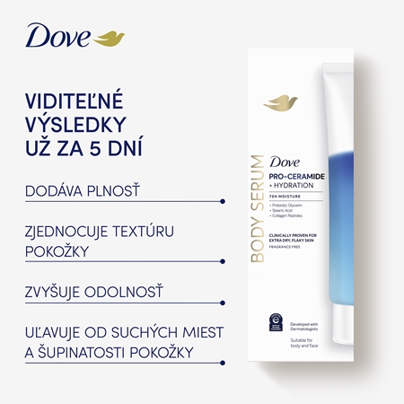 Dove Hydration Pro-Ceramide telové sérum pre hydratáciu a vypnutie pokožky