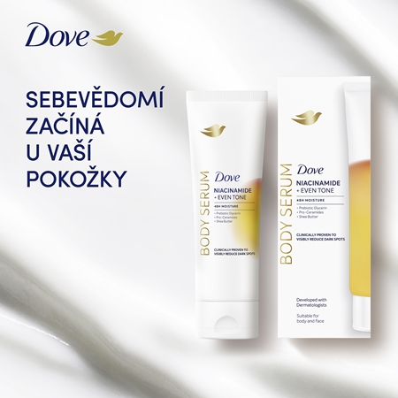 Dove Even Tone Niacinamide tělové sérum pro rozjasnění a hydrataci