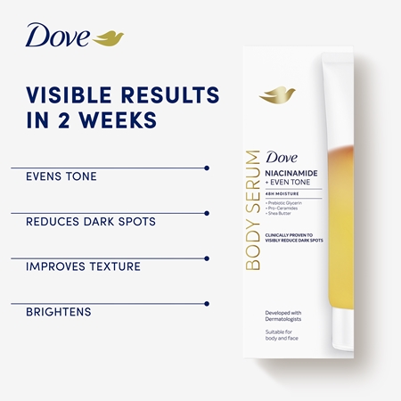 Dove Even Tone Niacinamide sérum corporel éclat et hydratation