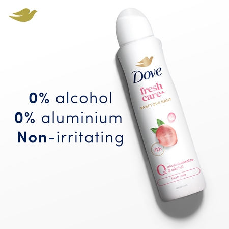 Dove 0% ALU Fresh Rose Antiperspirant Spray aluminium-free