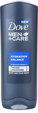 Dove Men+Care Hydration Balance τζελ για ντους για σώμα και μαλλιά για άντρες