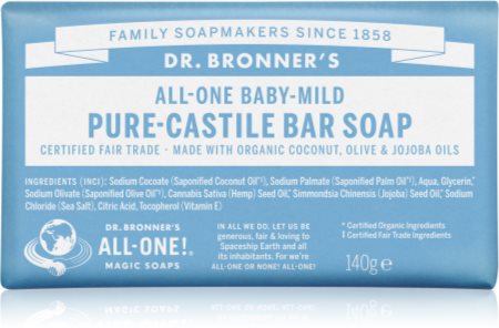 Dr. Bronner’s Baby-Mild sapone solido senza profumazione