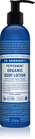 Dr. Bronner’s Peppermint osvěžující tělové mléko s hydratačním účinkem