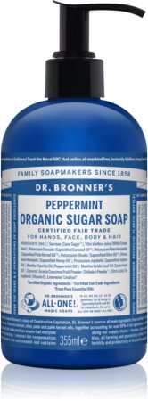 Dr. Bronner’s Peppermint jabón líquido para cuerpo y cabello