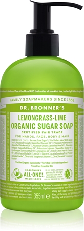 Dr. Bronner’s Lemongrass & Lime tekoče milo za telo in lase