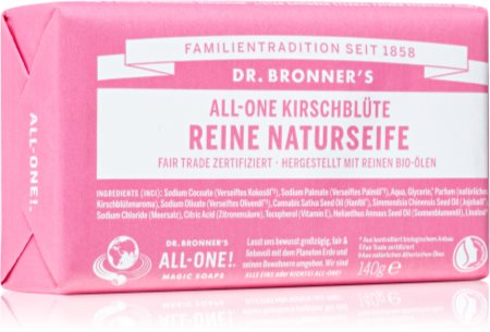 Dr. Bronner’s Cherry Blossom Pure Castile Soap Bar Sæbebar