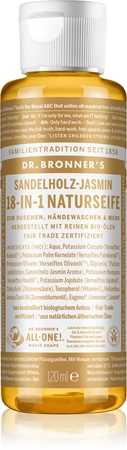 Dr. Bronner’s Sandalwood & Jasmine yleiskäyttöinen nestesaippua