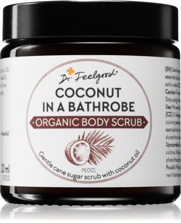 Dr. Feelgood Organic Coconut in a Bathrobe cukrový peeling s kokosovým olejom