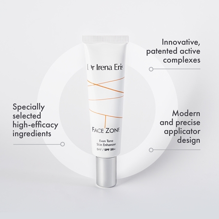 Dr Irena Eris Face Zone Ādas toni izlīdzinošs un tonējošs pretgrumbu krēms SPF 50+