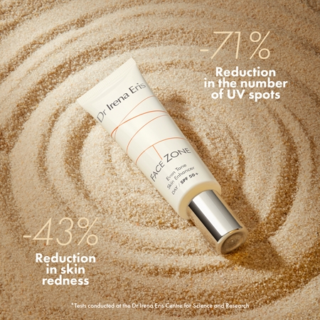 Dr Irena Eris Face Zone Ādas toni izlīdzinošs un tonējošs pretgrumbu krēms SPF 50+