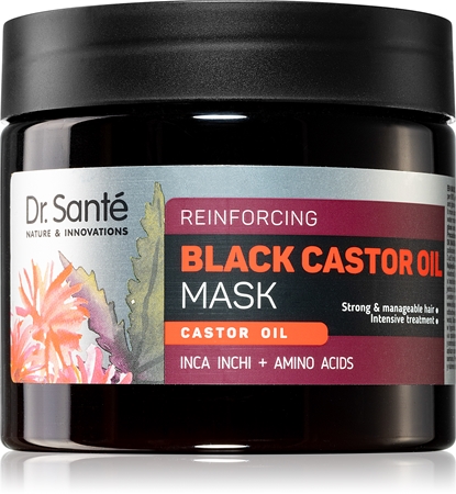 Dr. Santé Black Castor Oil intensyvi plaukų kaukė