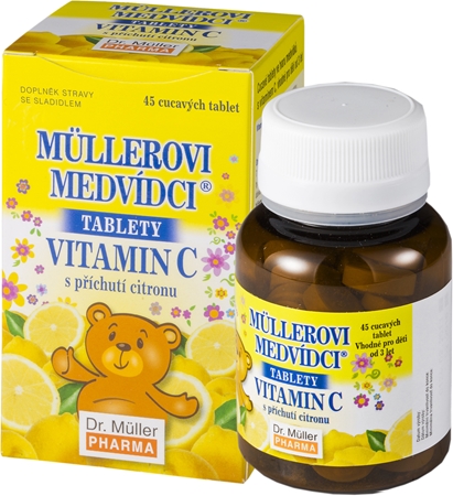 Dr. Müller Medvede Müller® - citrón tablety na cmúľanie na posilnenie imunity