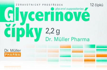 Dr. Müller Glycerinové čípky 2,2 g čípky pro podporu zdraví vylučovací soustavy