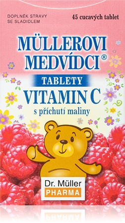 Dr. Müller Müller Bears® raspberry tabletki do ssania z witaminą C