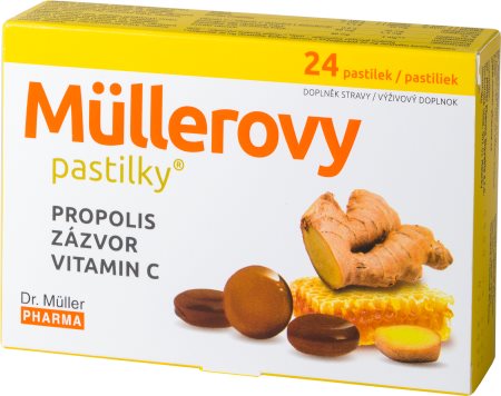 Dr. Müller Dr. Müller pastylki® propolis, ginger and vitamin C suplement diety dla maksymalnego wzmocnienia odporności