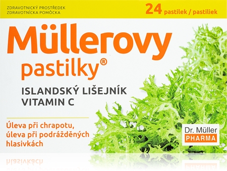 Dr. Müller Müllerovy pastilky® Islandský lišajník s vitamínom C pastilky pri ťažkostiach s hlasom