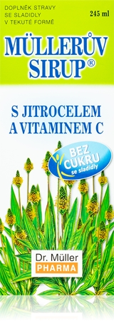 Dr. Müller Dr. Müller syrop with plantain and vitamin C without sugar suplement diety na wsparcie układu odpornościowego