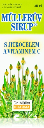 Dr. Müller Dr. Müller syrop with plantain and vitamin C suplement diety dla zwiększenia odporności, redukcji poziomu zmęczenia i wyczerpania