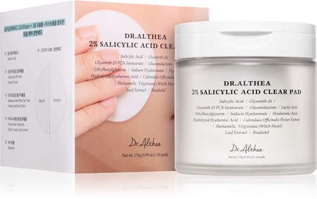 Dr. Althea 2% Salicylic Acid Clear Pad Exfoliating Cleansing Pads with salicylic acid