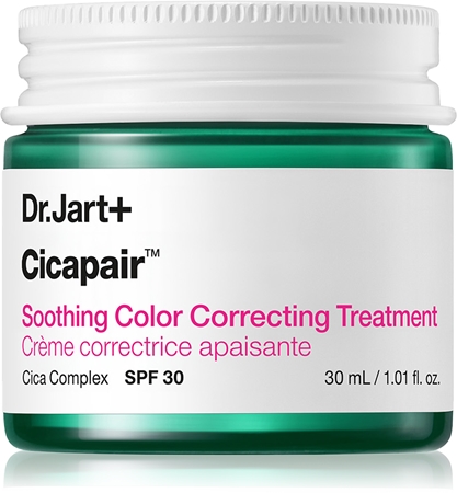 Dr. Jart+ Cicapair™ Soothing Color Correcting Treatment SPF 30 εντατική κρέμα για μείωση της ερυθρότητας SPF 30