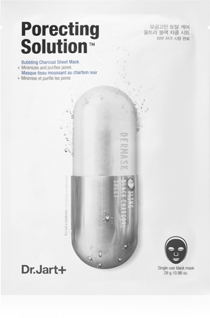 Dr. Jart+ Dermask™ Porecting Solution™ masque nettoyant en tissu avec du charbon actif