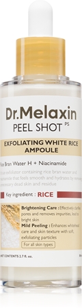 Dr. Melaxin Peel Shot Exfoliating White Rice Ampoule serum peelingujące o działaniu złuszczającym dla efektu rozjaśnienia i wygładzenia skóry