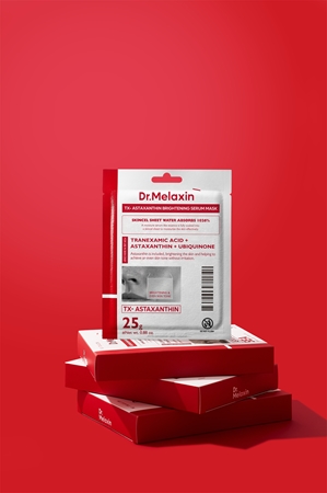 Dr. Melaxin TX Astaxanthin Brightening Serum Mask maska rozświetlająca w płacie do ujednolicenia kolorytu skóry