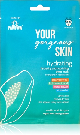 Dr. Pawpaw YOUR gorgeous SKIN Máscara em folha com efeito hidratante