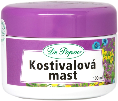 Dr. Popov Bylinné masti Kostival masážní krém na svaly, klouby a vazy