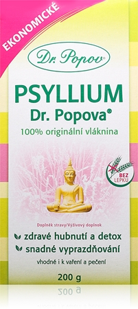 Dr. Popov Psyllium indická rozpustná vláknina vláknina doplněk stravy