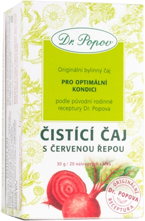 Dr. Popov Original Herbal Tea Cleansing Tea with Beetroot herbata ziołowa do podtrzymania witalności